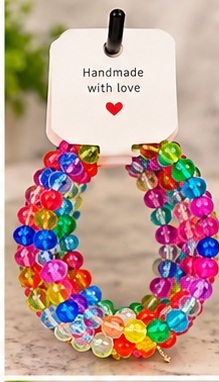 Bracelet 08 shown completely on its handmade display card